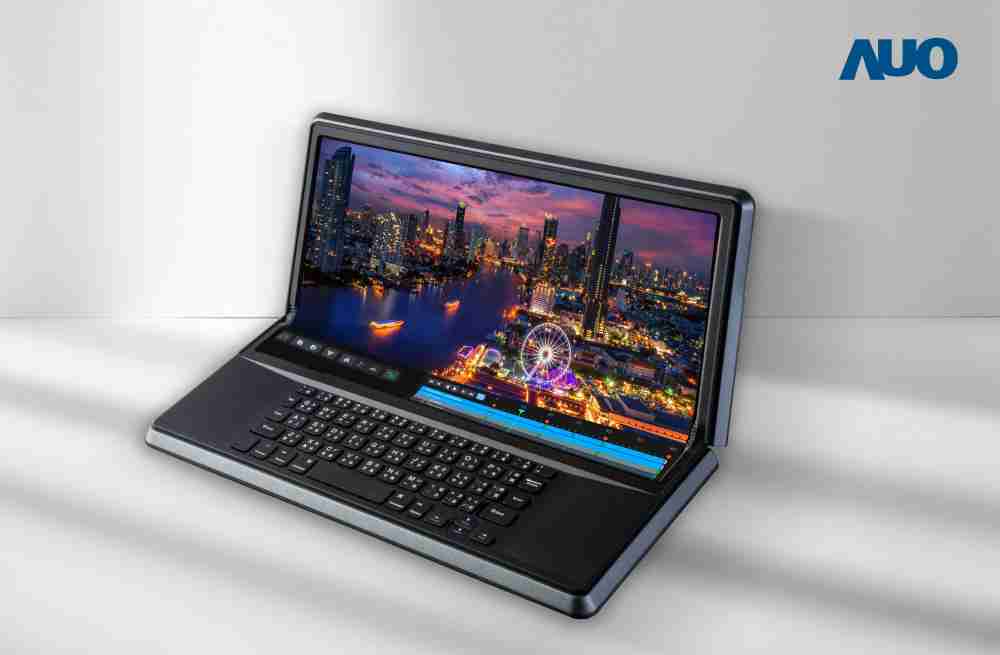 尊龙集团14.6吋Micro LED折迭显示屏幕，，，，搭配半径4mm的弯折绞炼，，，以及高画素、、高亮度、、、、高对比度的显示技术特点，，，，即便在大视角下仍保有绝佳色相与亮度